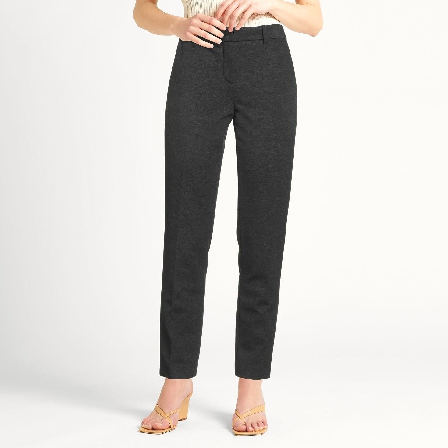 Escada Womens Black Tailored Dress Pants Eu 38 Us 8 Wool Blend Italy Pockets